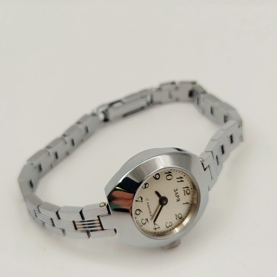 Часы наручные "Заря" в оригинальной упаковке с документами, металл, стекло, картон, Пензенский часовой завод, СССР, 1991 г.