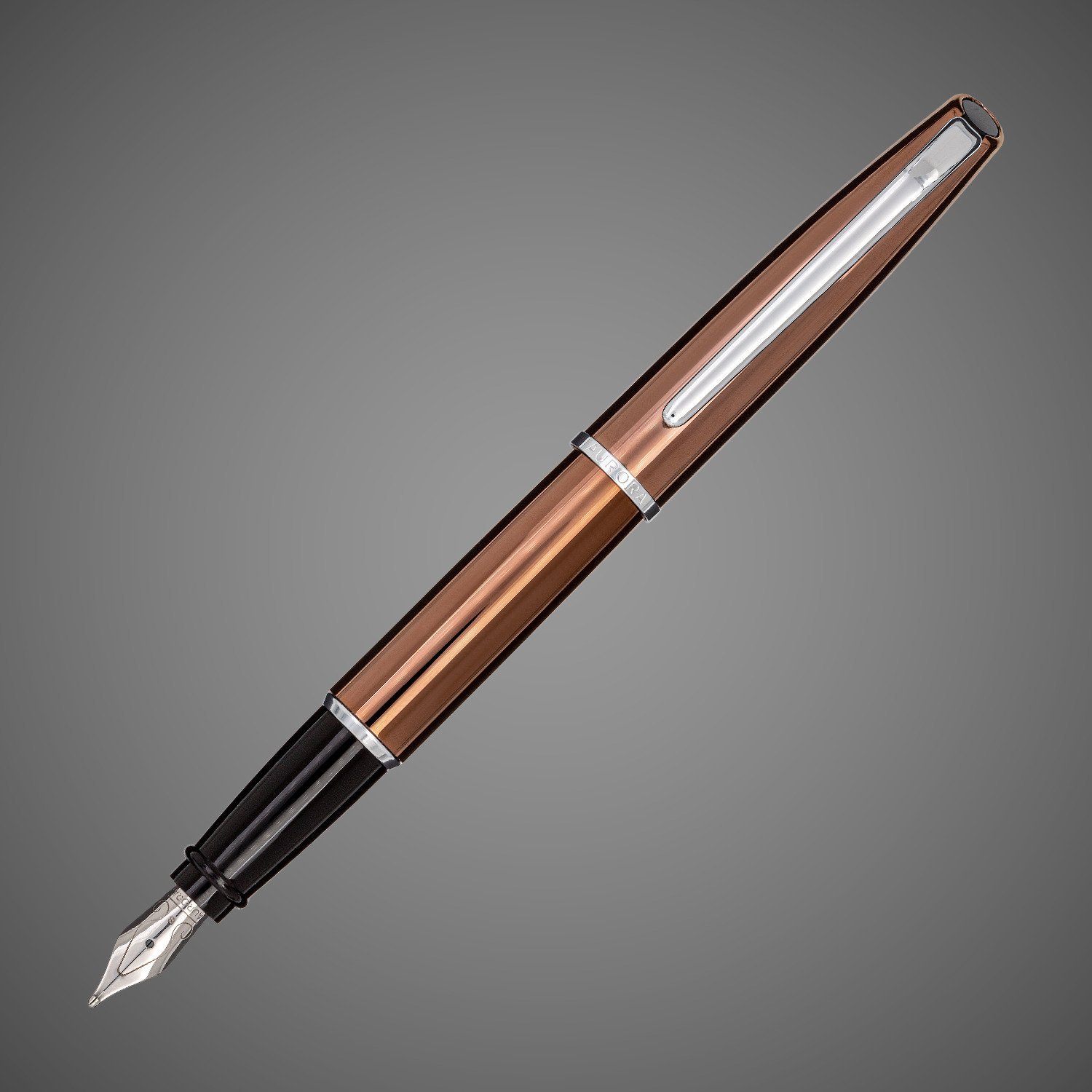 Перьевая ручка Aurora Style Metal Bronze CT, перо - F, в подарочной коробке, Лаки и смолы: лак, хром