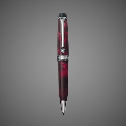 Шариковая ручка Aurora Optima Mini Variegated Burgundy CT, в подарочной коробке, Лаки и смолы: смола, хром