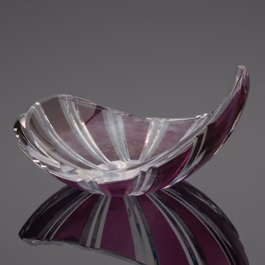 Пепельница необычной формы (большая), Val Saint Lambert