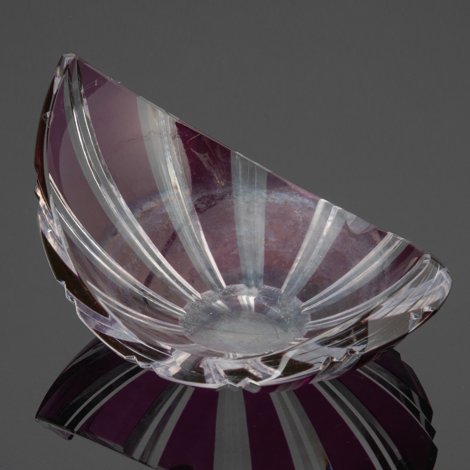 Пепельница необычной формы (большая), Val Saint Lambert