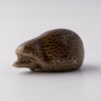 Статуэтка "Ёж", фаянс, глазурь, СССР, 1950-1970 гг.