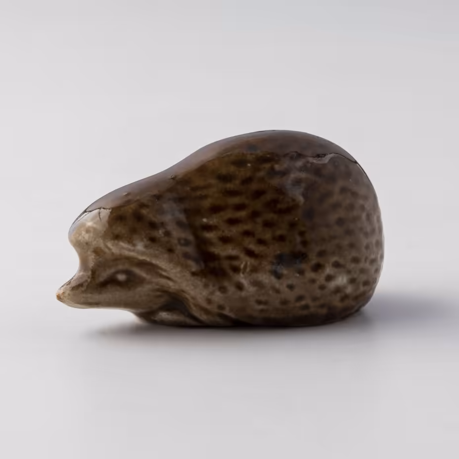 Статуэтка "Ёж", фаянс, глазурь, СССР, 1950-1970 гг.