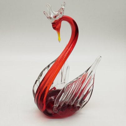 Статуэтка "Царевна-Лебедь", цветное стекло, гутная техника, Российская Федерация, 1990-2015 гг.