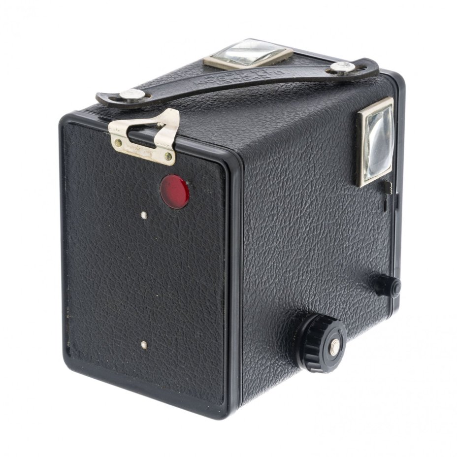Фотоаппарат пленочный "Brownie Six-20 Model C" в оригинальном кофре, металл, пластик, стекло, кожа, компания "Kodak", Великобритания, 1946-1957 гг., Kodak