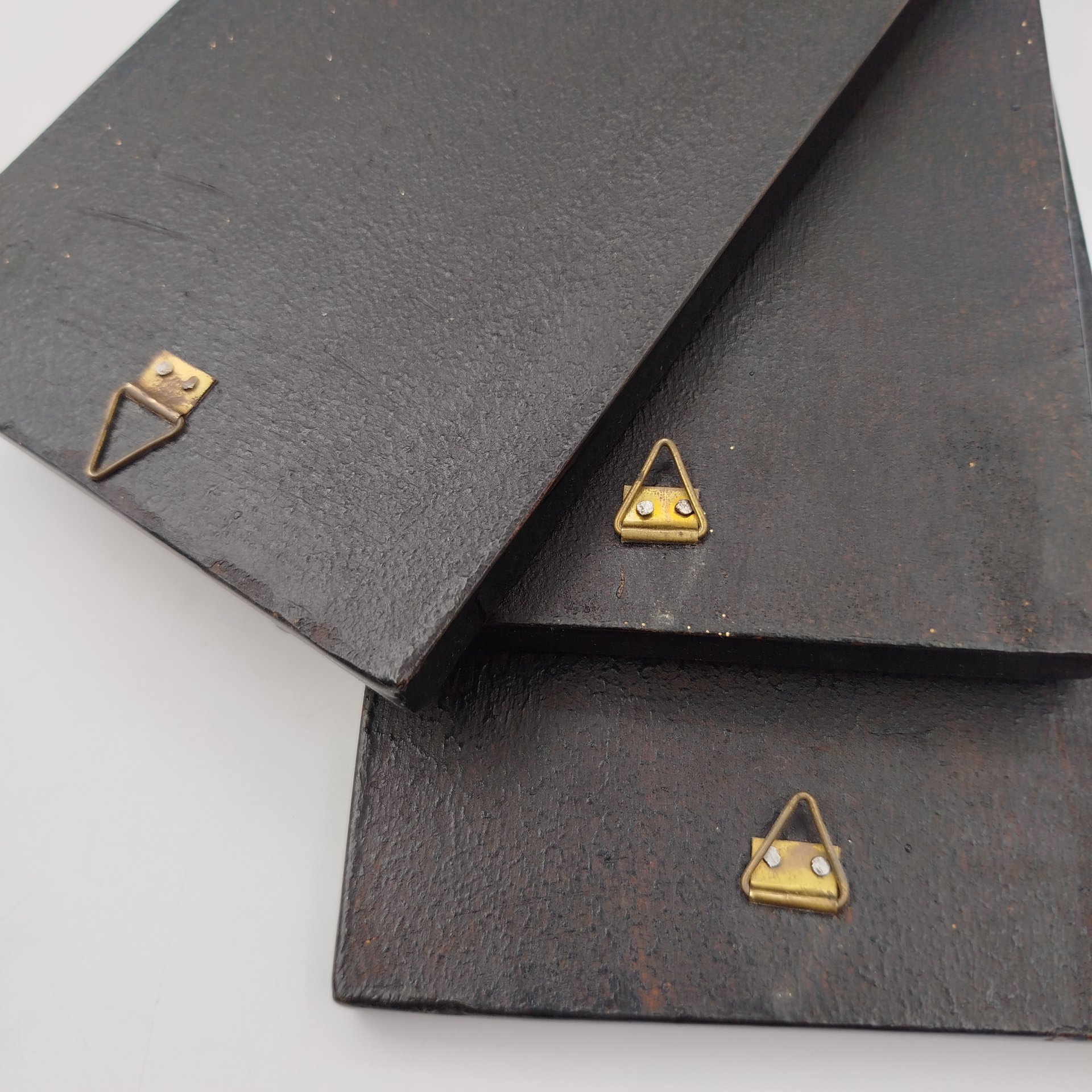 Панно настенное трехчастное "Птицы, насекомые и цветы", дерево, лак, резьба, роспись, Азия, 1970-1990 гг.