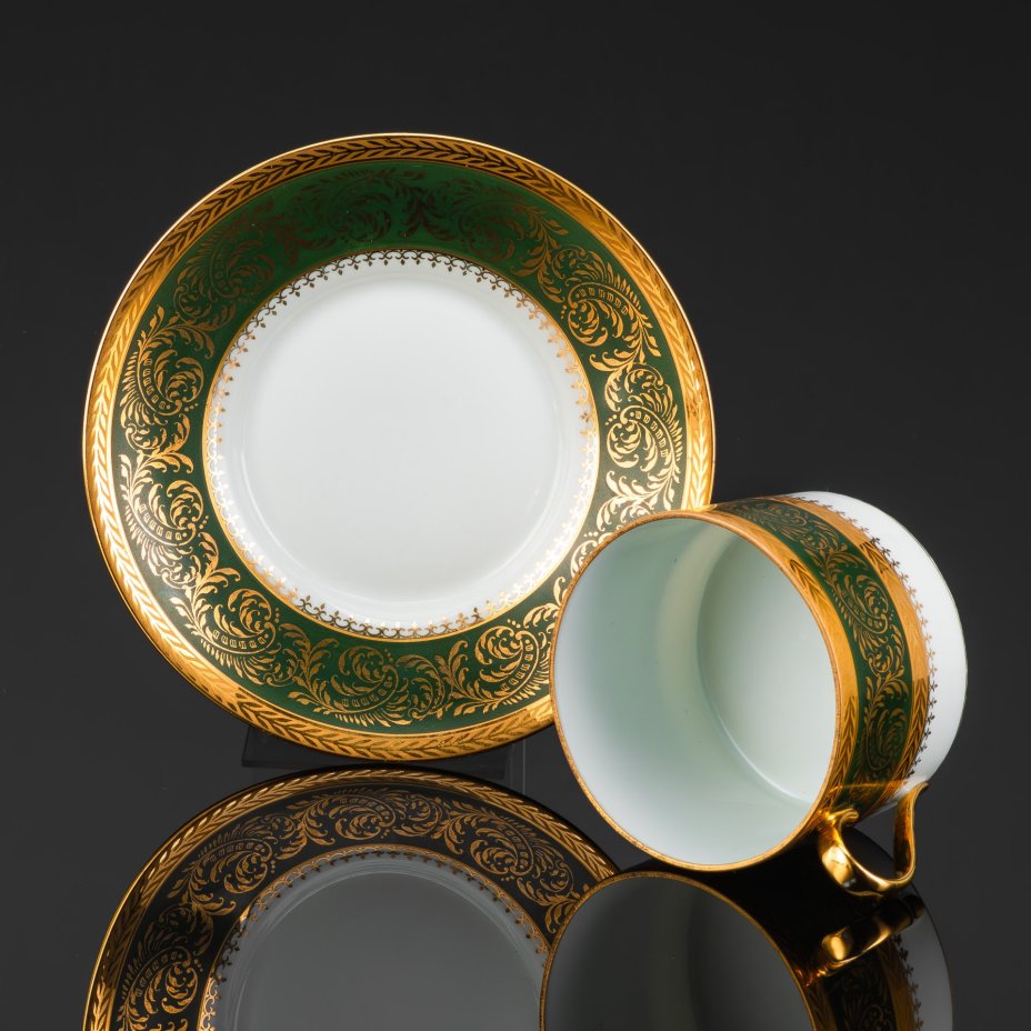 Кофейная пара в стиле ампир, B.R. Limoges France