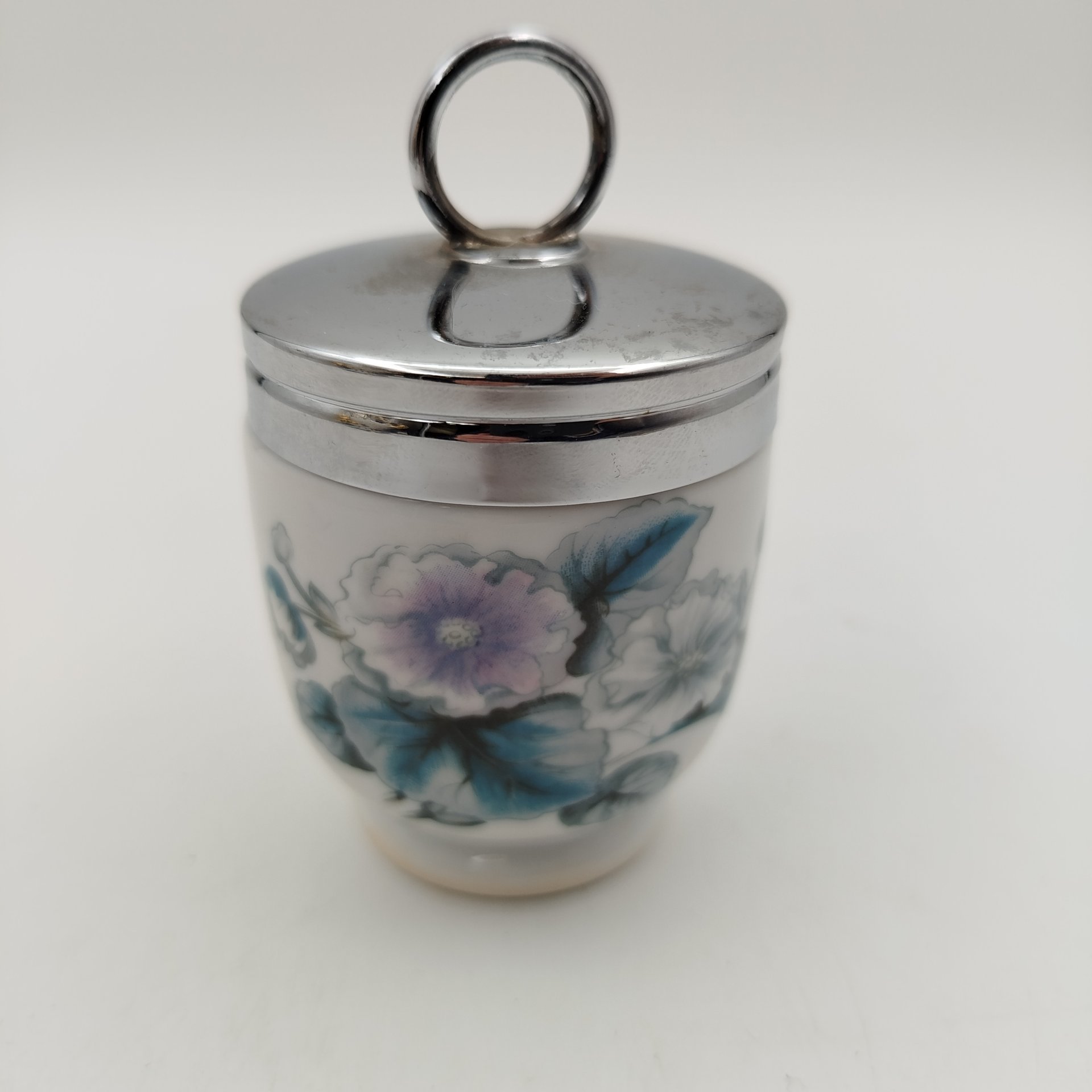 Кодлер с цветочным декором, фарфор, деколь, металл, Royal Worcester, Royal Worcester