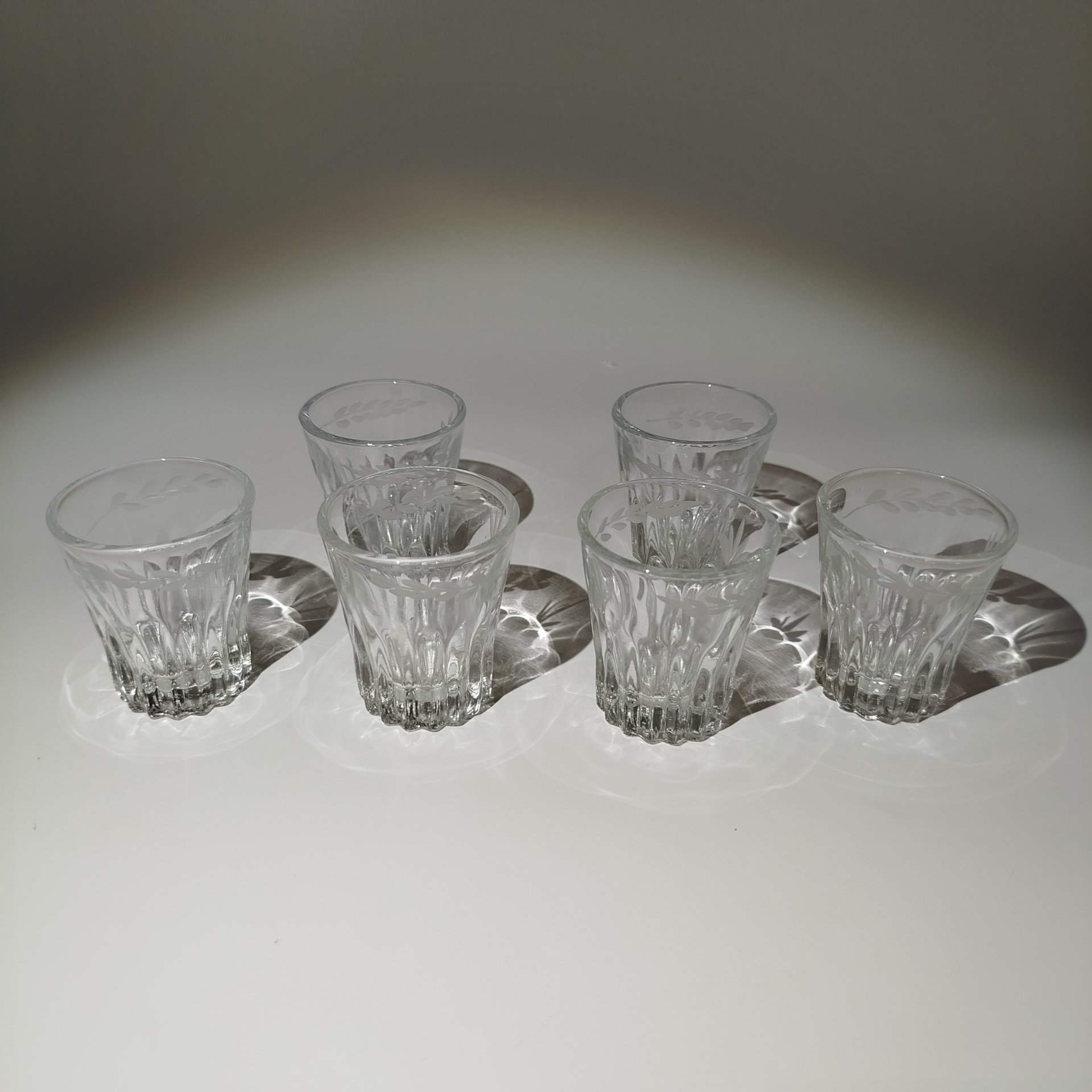 Набор из 6 рюмок для крепких напитков, стекло, СССР, 1989-1999 гг.