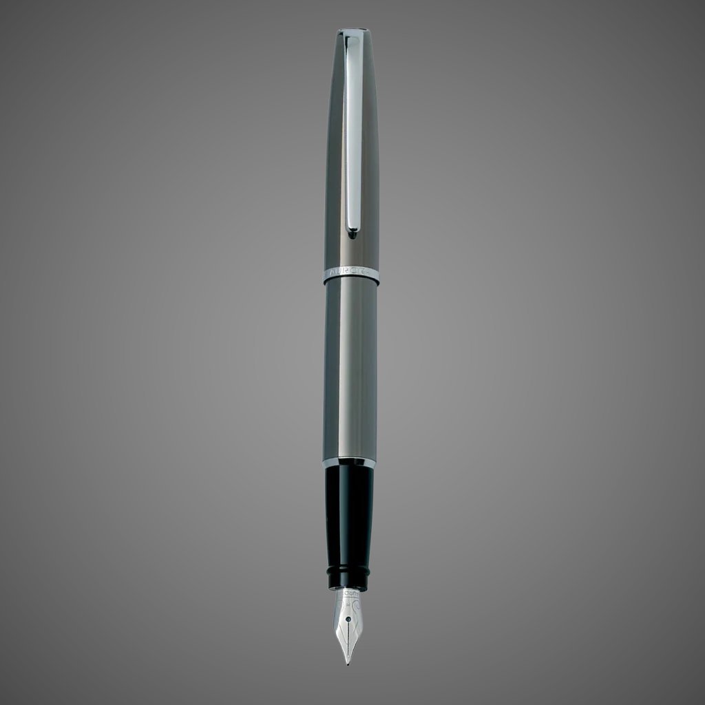 Перьевая ручка Aurora Style Metal Grey CT, перо - F, в подарочной коробке, Лаки и смолы: лак, металл, хром