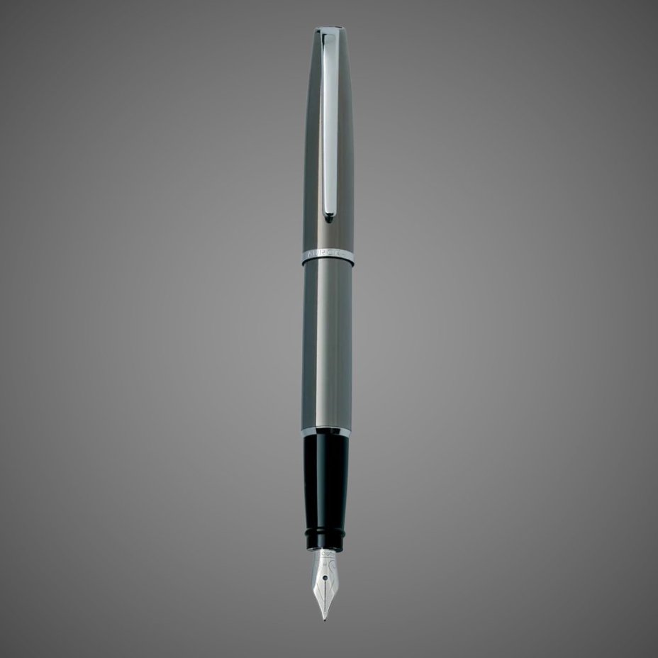 Перьевая ручка Aurora Style Metal Grey CT, перо - F, в подарочной коробке, Лаки и смолы: лак, металл, хром