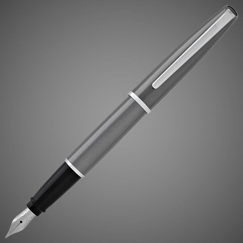 Перьевая ручка Aurora Style Metal Grey CT, перо - F, в подарочной коробке, Лаки и смолы: лак, металл, хром