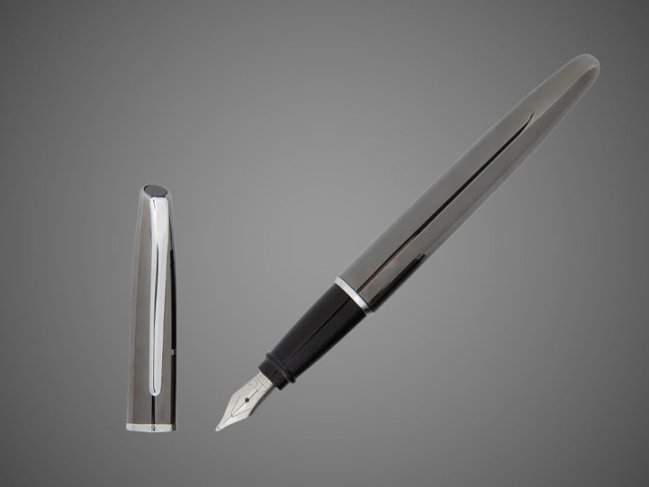 Перьевая ручка Aurora Style Metal Grey CT, перо - F, в подарочной коробке, Лаки и смолы: лак, металл, хром