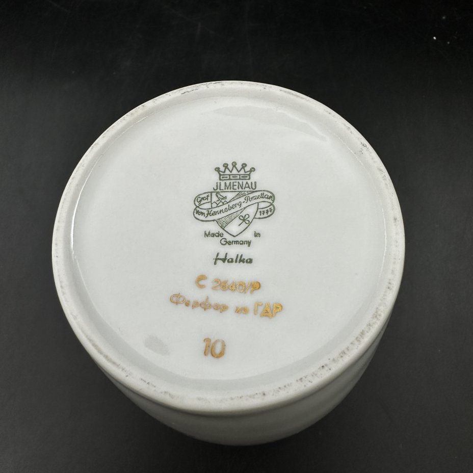 Чайница с цветочным декором (крышка в подборе), Graf Von Henneberg Porzellan