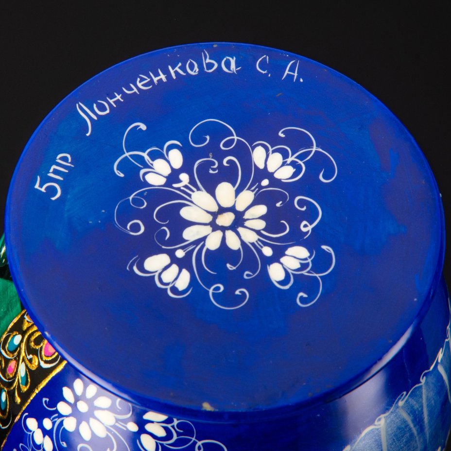 Матрешка "Русский балет" (5 мест), автор росписи С.А. Лонченкова