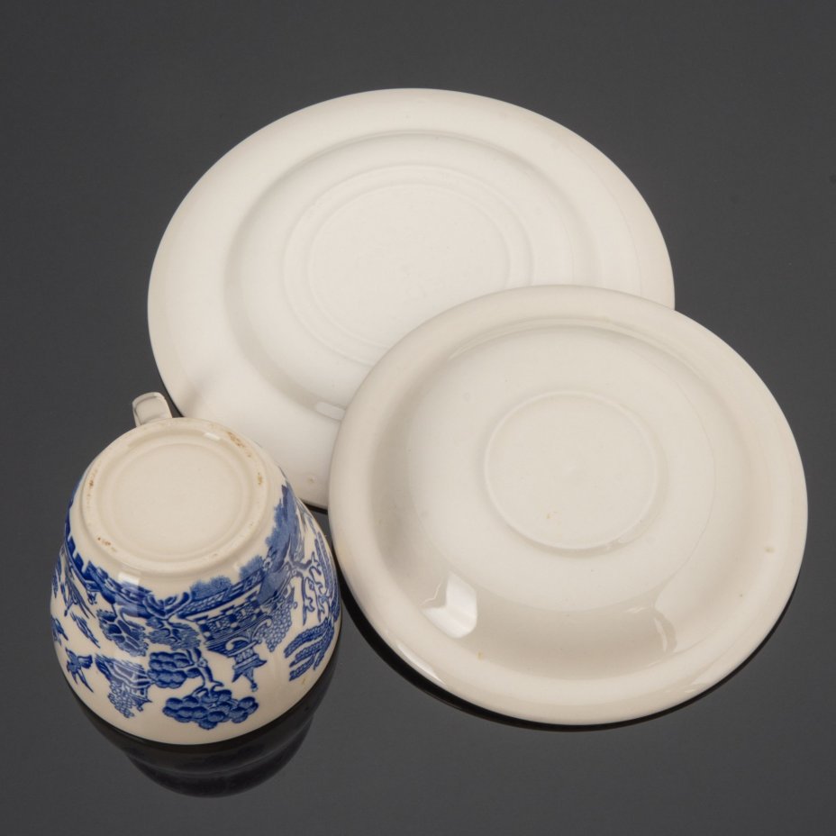 Набор чайных трио " Blue Willow" тет-а-тет (на 2 персоны), EIT (English Ironstone Tableware, Ltd.)