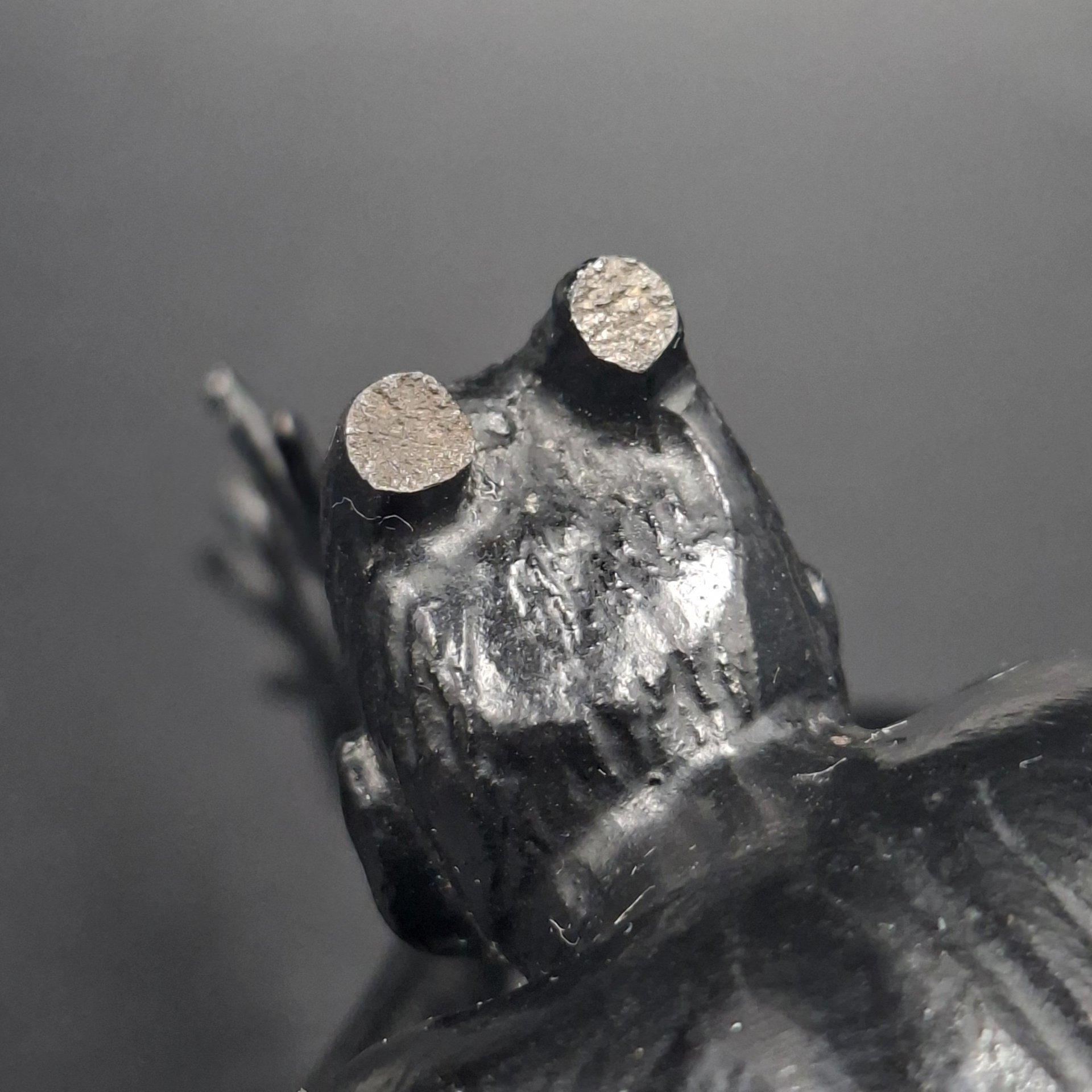 Статуэтка "Чертик" (без рогов), чугун, крашение, Каслинский чугунолитейный завод (Касли), СССР, 1970-1990 гг.