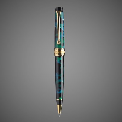 Шариковая ручка Aurora Optima Auroloide Stilografica GT стержень: M, цвет чернил: blue, в подарочной коробке, Металлы: золото, смола
