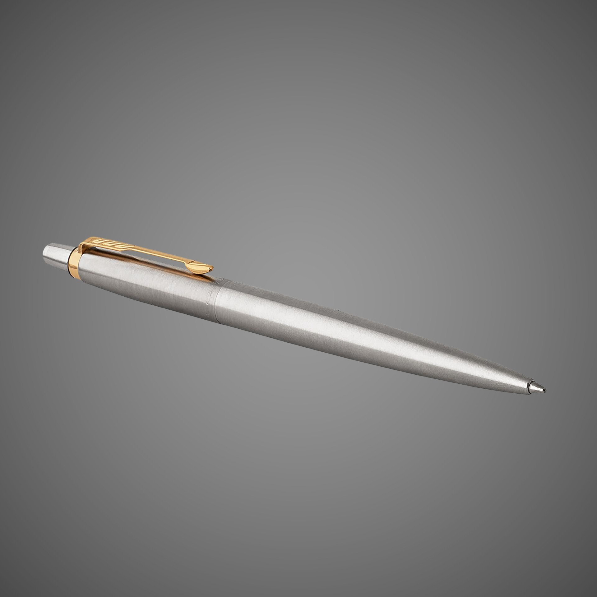 Ручка гелевая Parker Jotter Core K694 Stainless Steel GT Mblack в блистере, Металлы: нержавеющая сталь, позолота