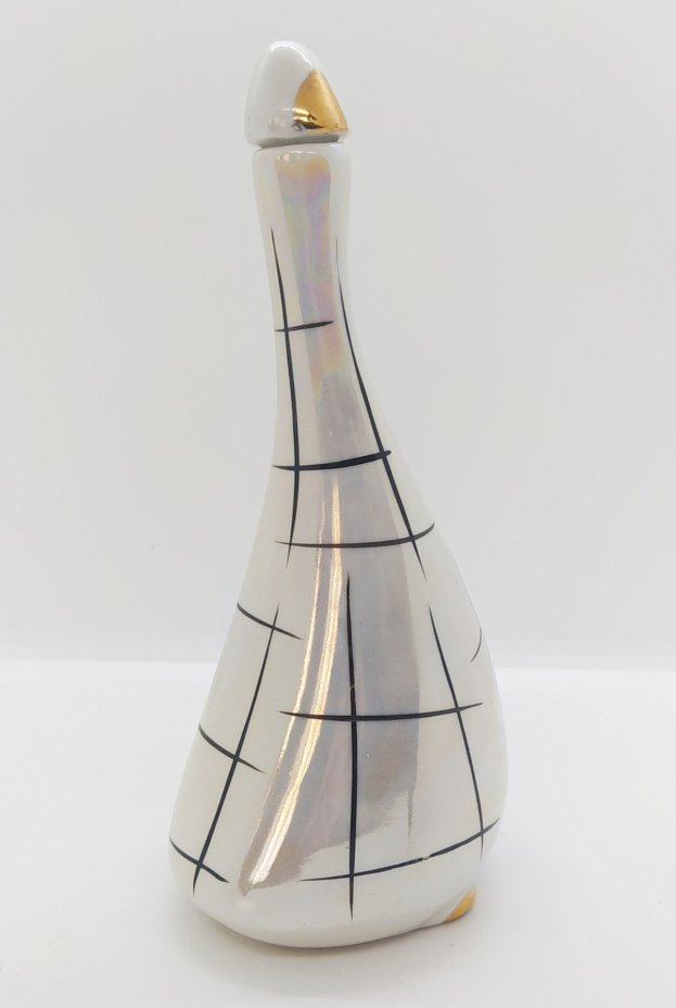 Штоф "Гусыня", фарфор, люстр, роспись, Артель «Прогресс», СССР, 1960-1970 гг.