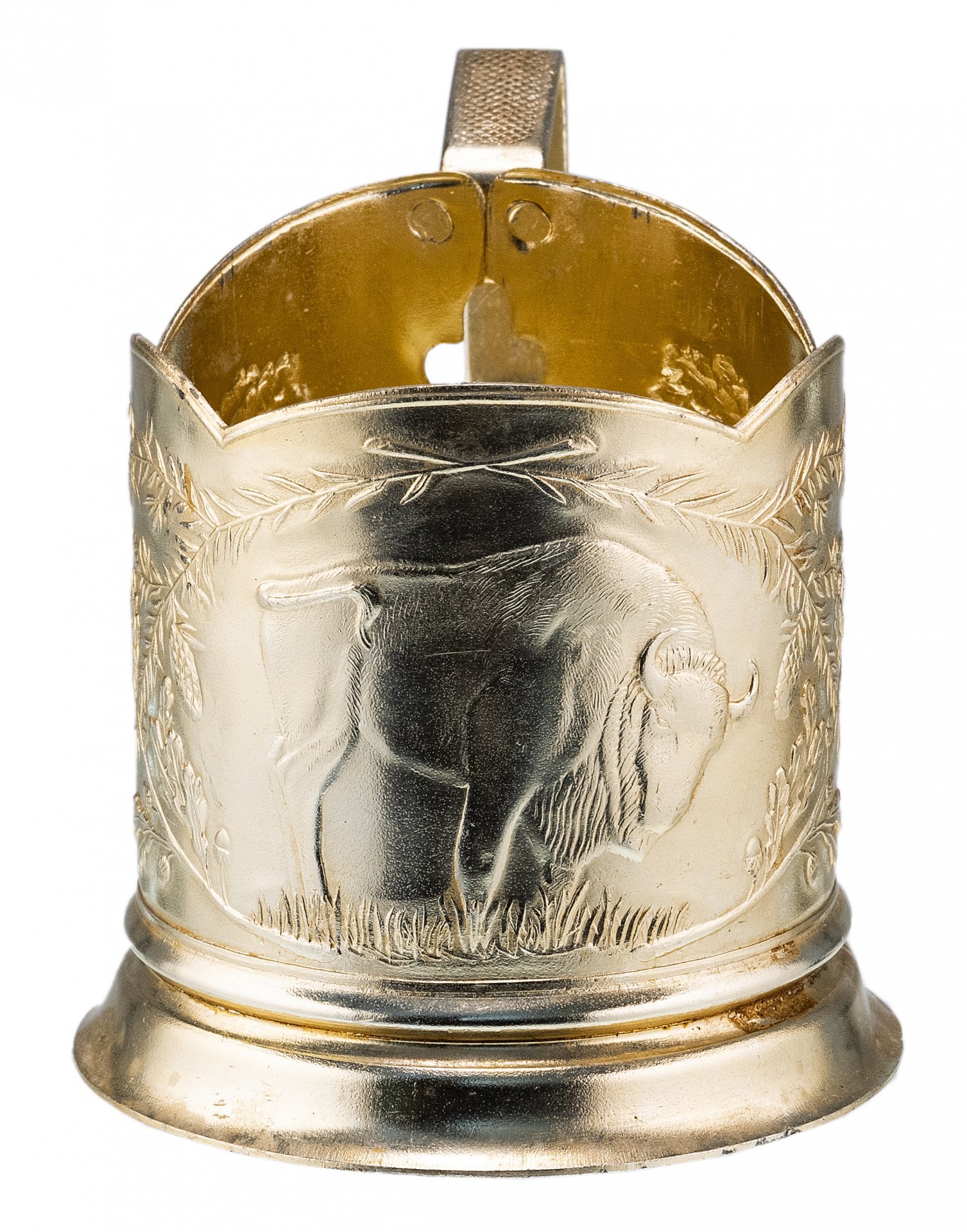 Подстаканник "Зубр", алюминий, Завод МПИ, г. Минск, 1970-1990 гг.