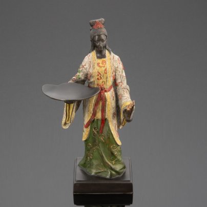 Подсвечник  "Гейша", металл, роспись, Западная Европа, 2000-2010 гг.