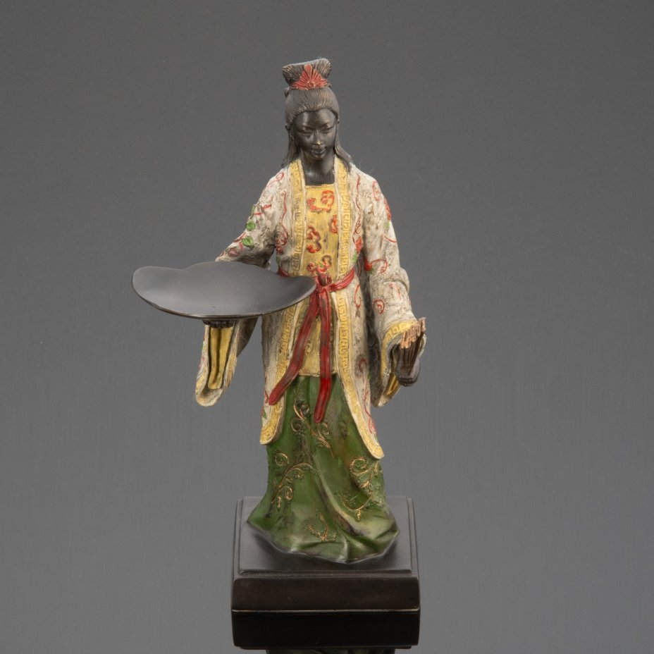 Подсвечник  "Гейша", металл, роспись, Западная Европа, 2000-2010 гг.