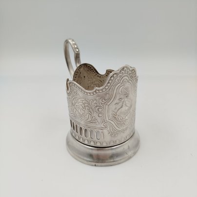 Подстаканник "Советский космос", мНЦ (медь-никель-цинк), Кольчугинский завод цветных металлов, СССР, 1970-1980 гг.