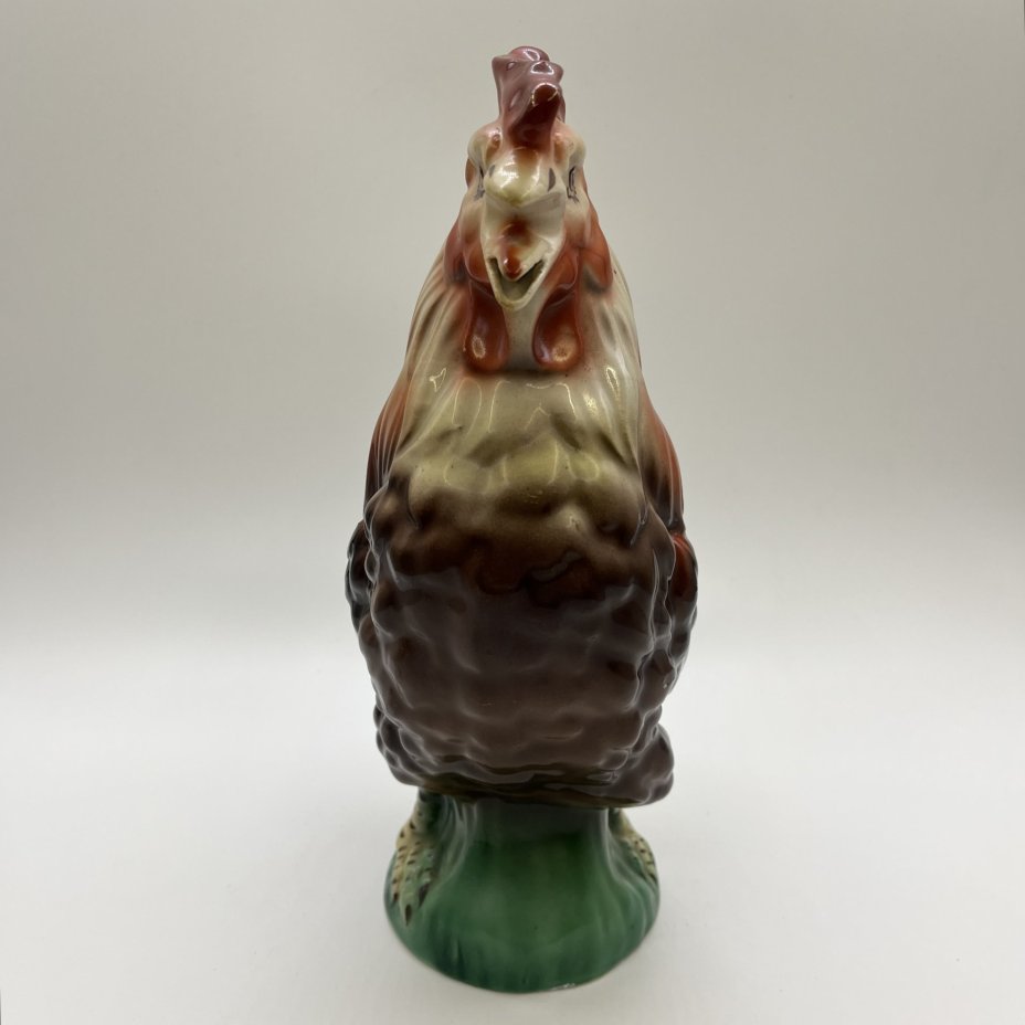 Штоф (графин) "Петух", фаянс, цветные поливы, Кировский фаянсовый завод, СССР, 1957-1965 гг.