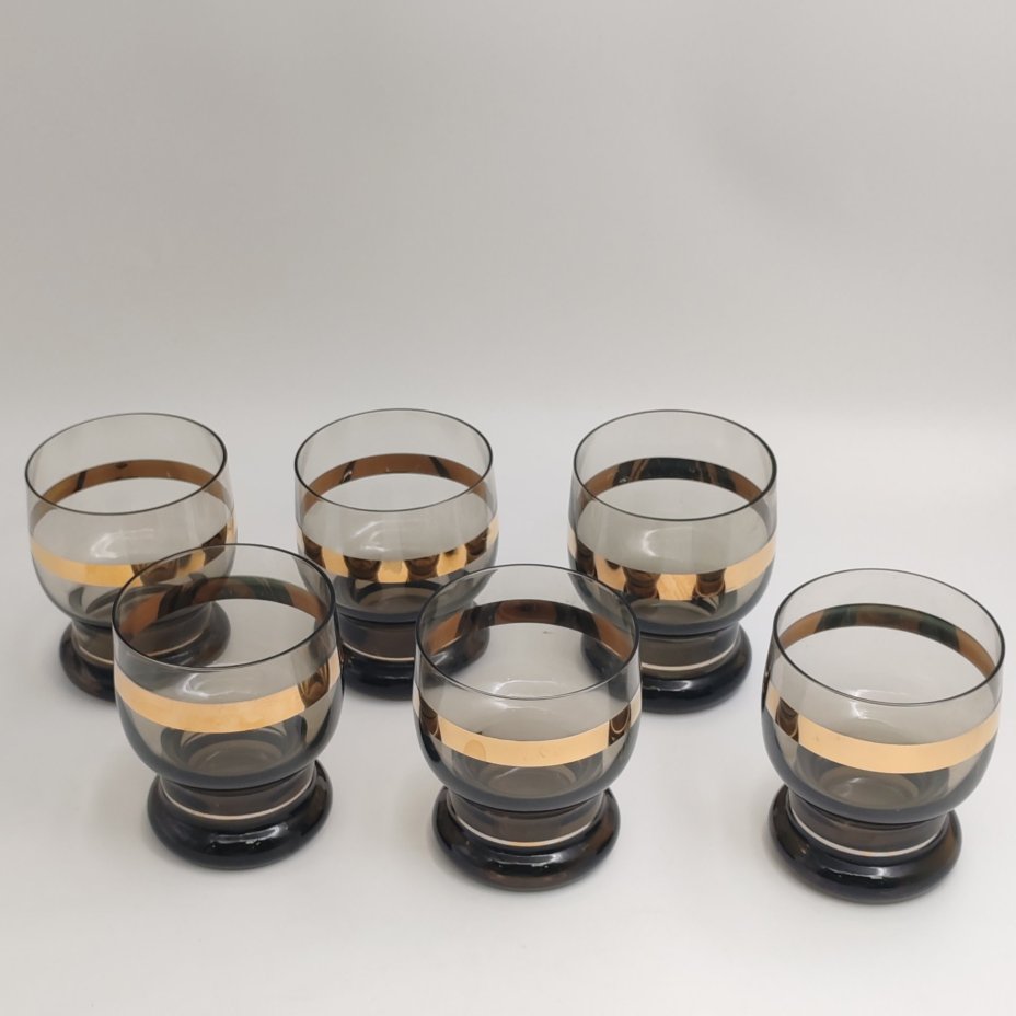 Набор бокалов (стаканов) для крепких напитков дымного оттенка на 6 персон
