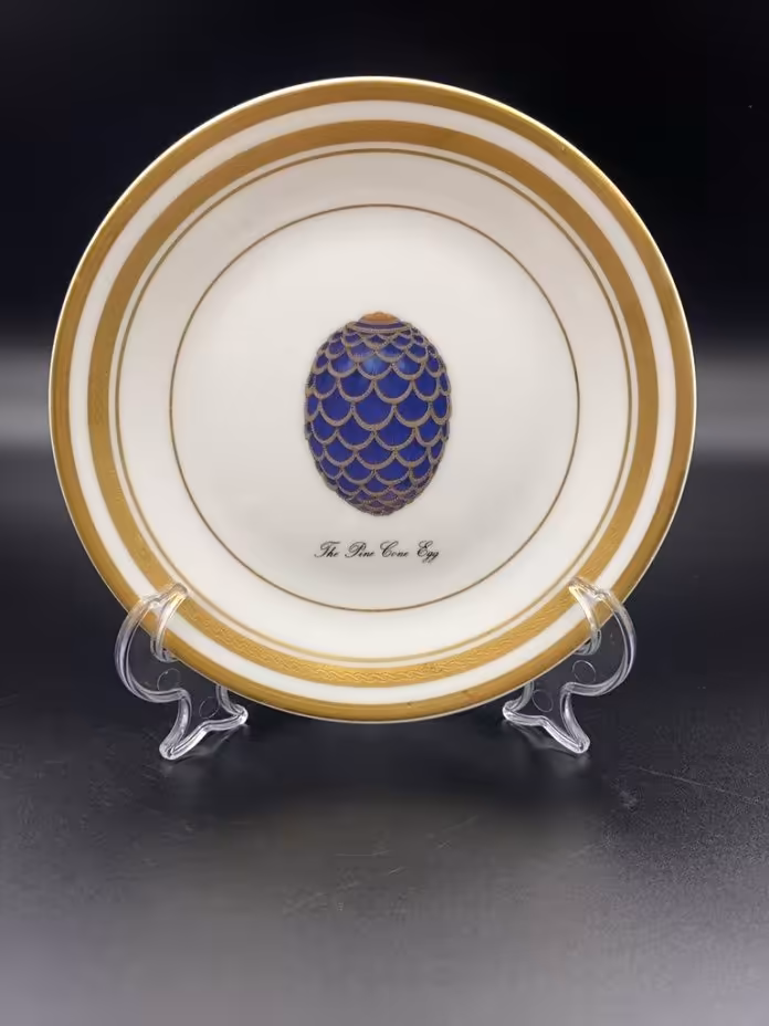 Блюдце "Сосновая шишка", Faberge Limoges France