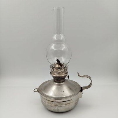 Лампа керосиновая, латунь, стекло, текстиль, Тульский завод «Зенит», СССР, 1960-1980 гг.