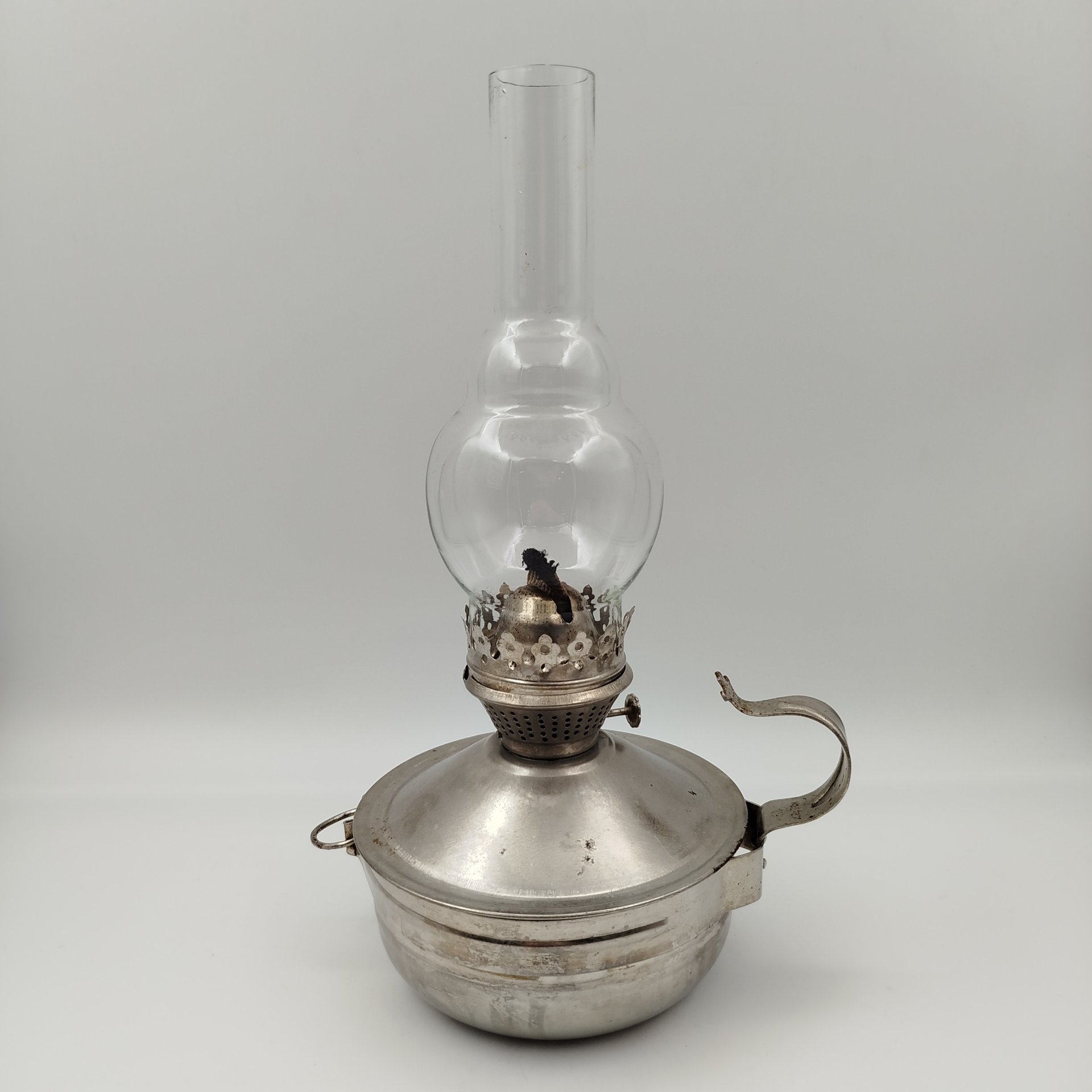 Лампа керосиновая, латунь, стекло, текстиль, Тульский завод «Зенит», СССР, 1960-1980 гг.