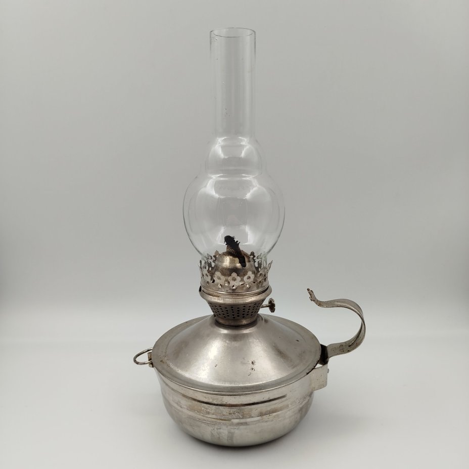 Лампа керосиновая, латунь, стекло, текстиль, Тульский завод «Зенит», СССР, 1960-1980 гг.