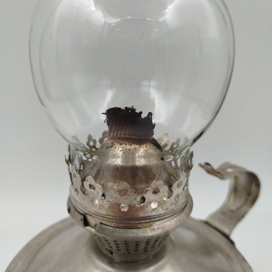 Лампа керосиновая, латунь, стекло, текстиль, Тульский завод «Зенит», СССР, 1960-1980 гг.