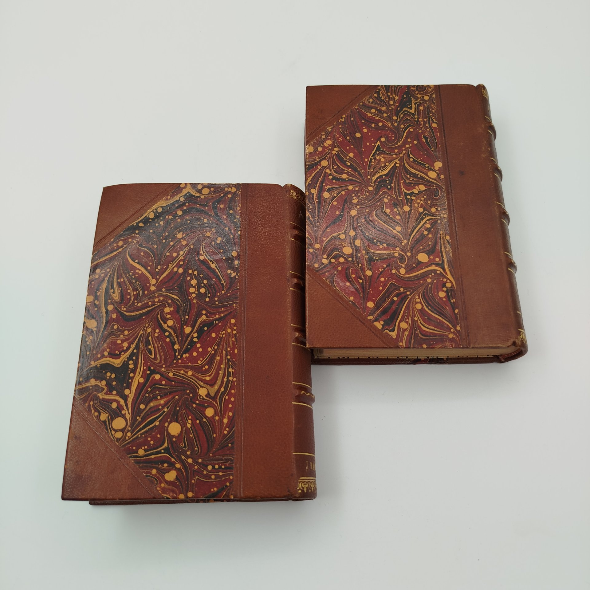 Jean de La Fontaine "Contes et nouvelles en vers" (Истории и новеллы в стихах Жана де Лафонтена), на французском языке, в 2 томах, бумага, печать, полукожаный переплет, тиснение, золочение, тонированные обрезы, Франция, 1879 г.