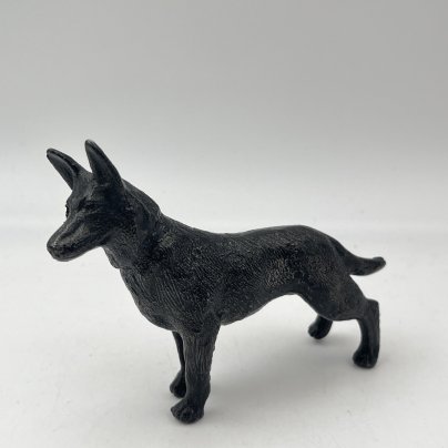 Статуэтка "Овчарка", чугун, крашение, Российская Федерация, 1990-2000 гг.