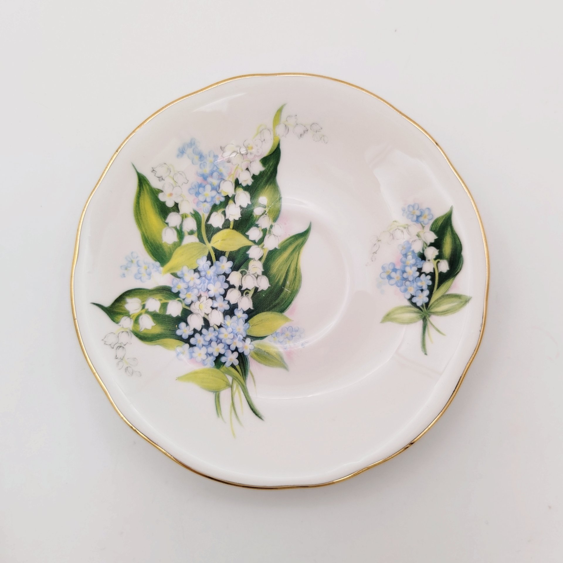 Чайно-кофейная пара "Lily of the valley", ("Ландыши"), мануфактура Royal Winchester