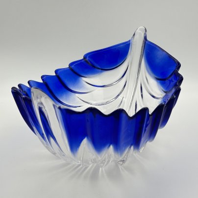 Ваза-фруктовница в виде листа, Walther Glas