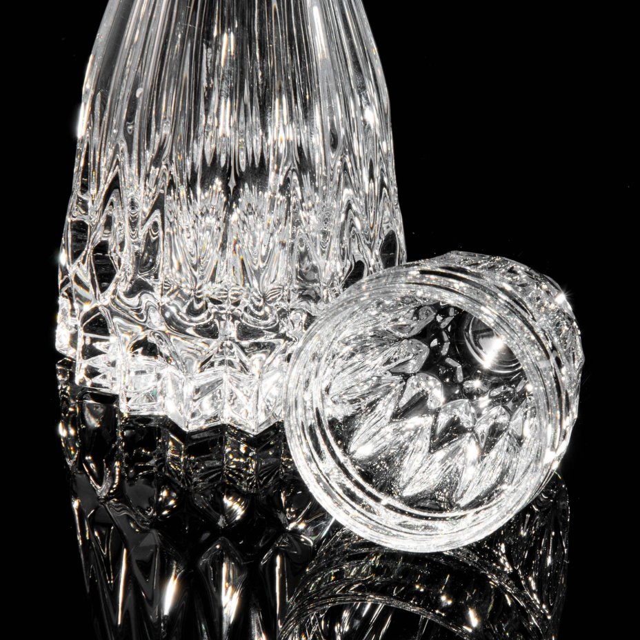 Миниатюрный штоф с пробкой-рюмкой, хрусталь, СССР, 1970-1990 гг.