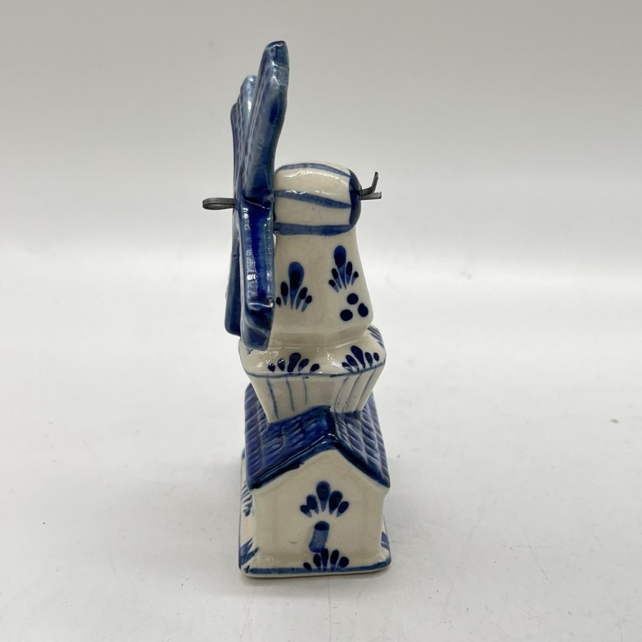 Статуэтка "Ветряная мельница" с подвижными лопастями, фарфор, роспись, Delfts Blauw, Нидерланды, 1980-2010 гг.