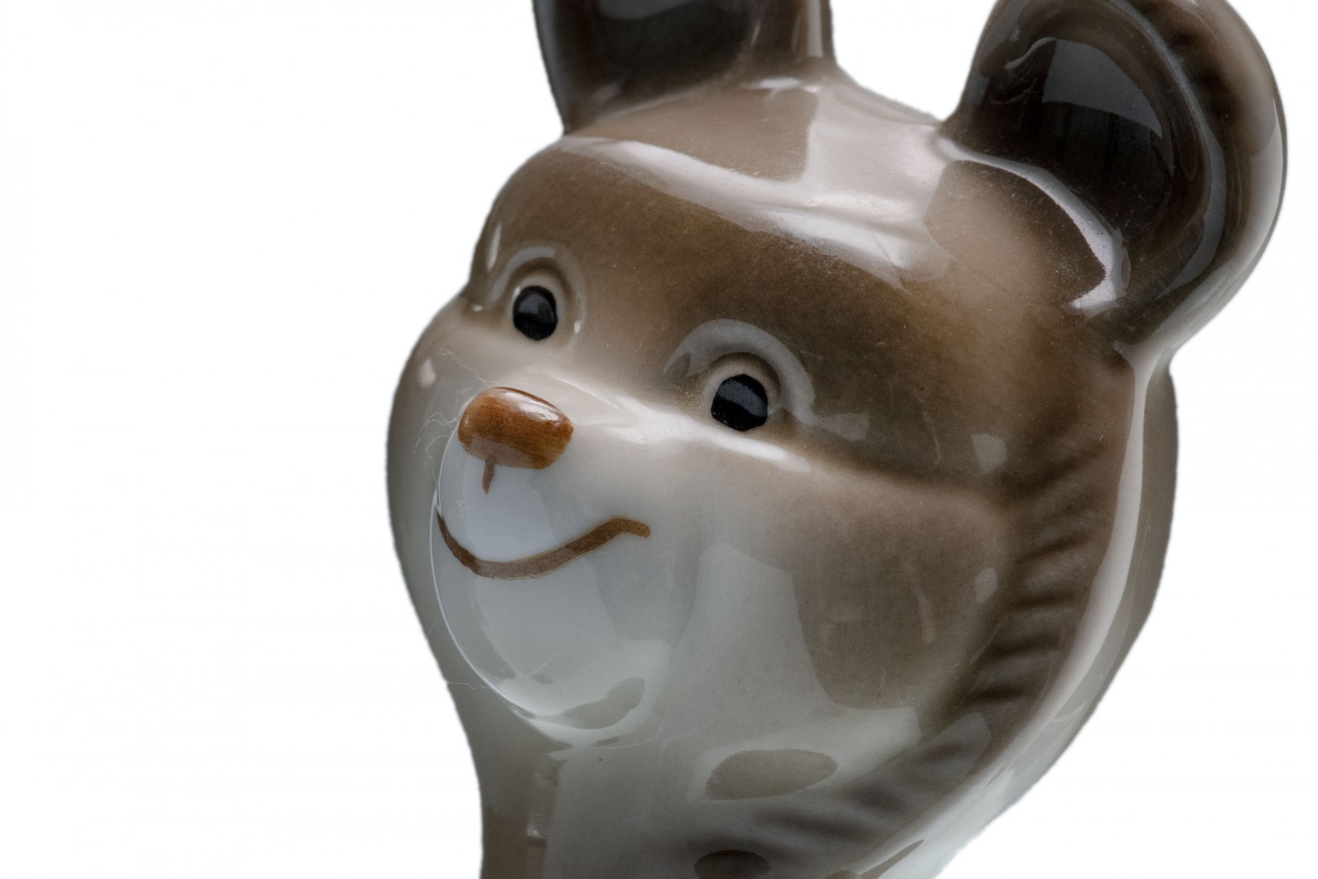 Статуэтка "Олимпийский Мишка", фарфор, роспись, Полтавский фарфоровый завод, СССР, 1980 г.