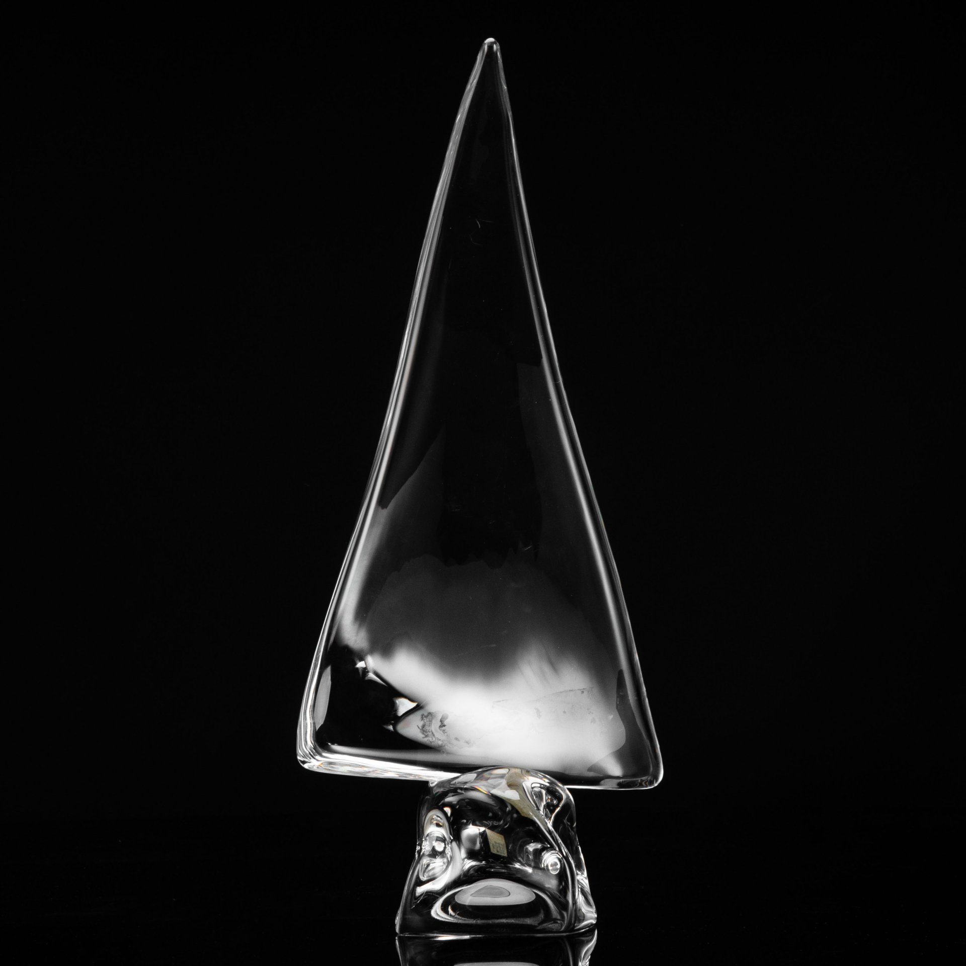 Скульптура большая "Парусник", хрусталь, Daum, Франция, 1970-1990 гг.