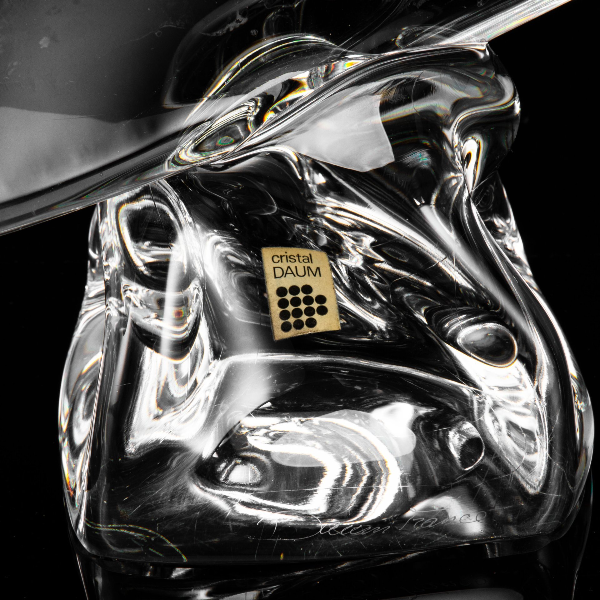 Скульптура большая "Парусник", хрусталь, Daum, Франция, 1970-1990 гг.