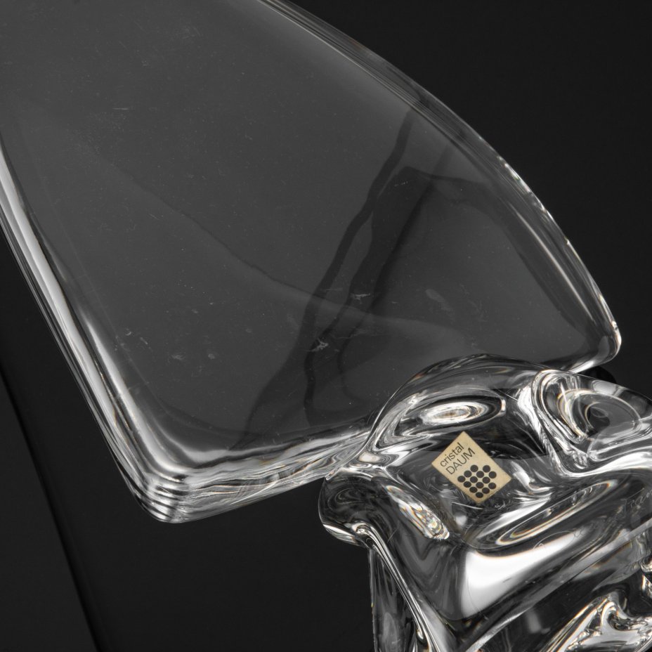 Скульптура большая "Парусник", хрусталь, Daum, Франция, 1970-1990 гг.