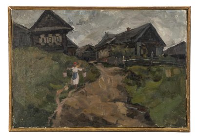 Картина "Девушка с коромыслом"