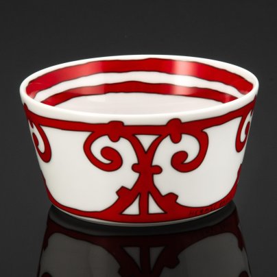 Пиала из серии "Balcon du Guadalquivir", фирма "Hermes", в оригинальной коробке с документами, фарфор, деколь
