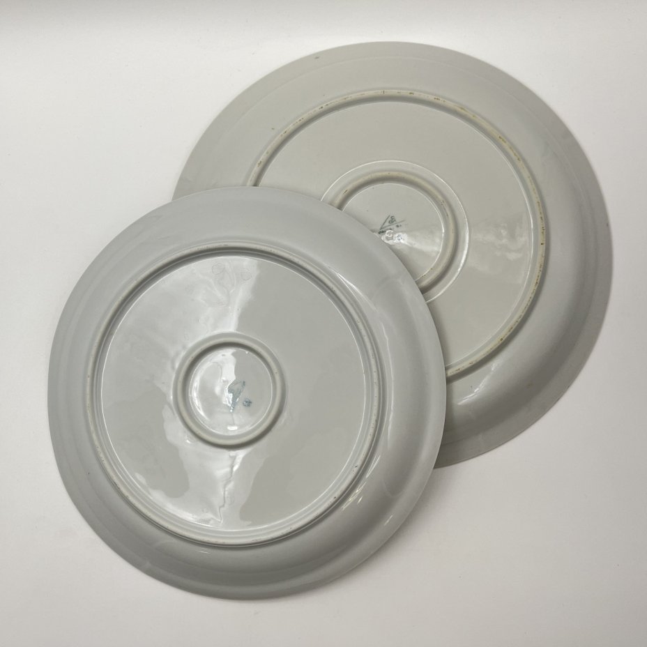 Набор из 2-х блюд, украшенных изображением полевых цветов, Porzellanwerke Könitz (OPK), фарфор, деколь, золочение, ГДР, 1954-1962 гг.