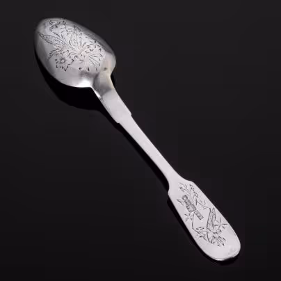 Чайная ложка, украшенная цветочным узором, Мастер Густав Александр Зольман (Gustav Alexander Sohlman)​