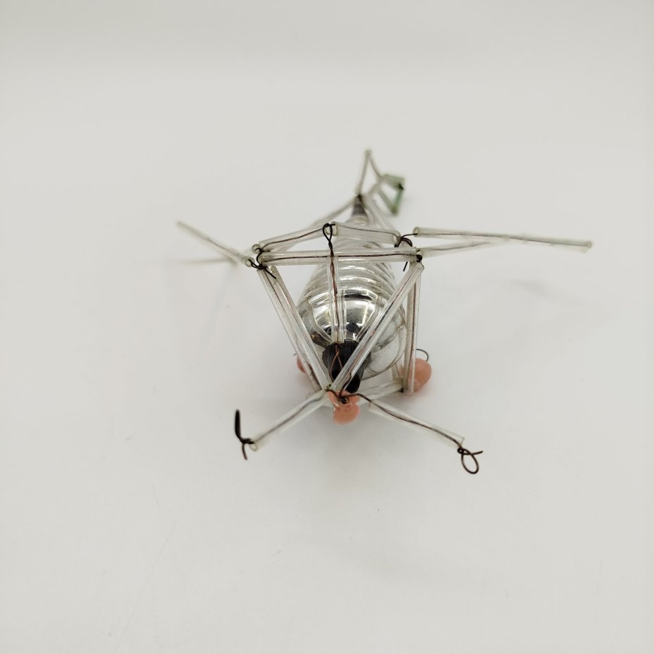 Набор из четырех ёлочных игрушек, стекло, стеклярус, металл, Завод «Лаборприбор», СССР, 1950-1970 гг.